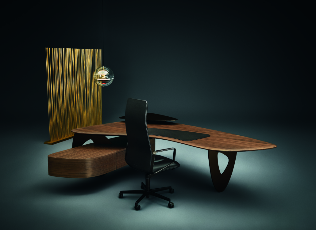 Edle Schreibtischkombination von Walter Knoll – weitere Designer-Möbel bei raumideen in Dortmund unweit von Essen.